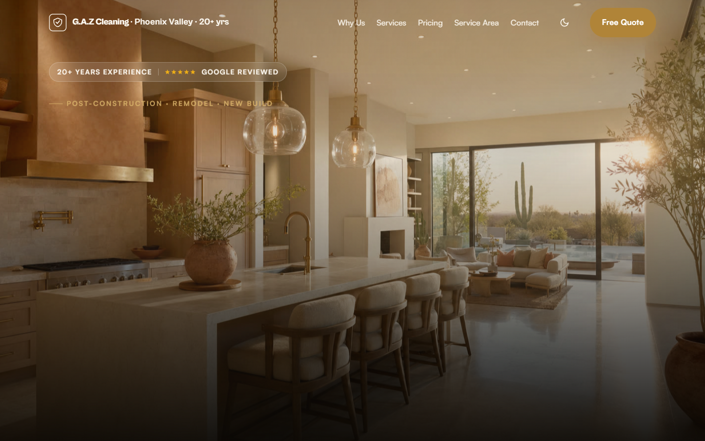 G.A.Z Cleaning website screenshot